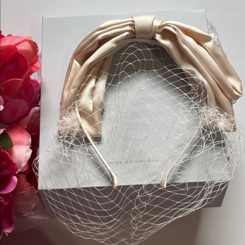Ivory Veil Kristin Ess Hair The Veil Headband Ivory Bridal Fascinator British